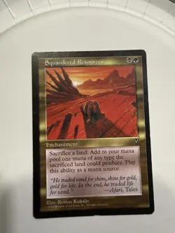 Squandered Resources MTG Magic the Gathering Visions Reserved List Rare - Image 1