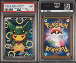 2016 POKEMON JPN XY PROMO #230 PONCHO-WEARING PIKACHU PSA 9 - Image 1