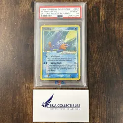 2004 Pokemon Ex Team Rocket Returns Gold Star Mudkip Holo PSA 10 107/109 - Image 2