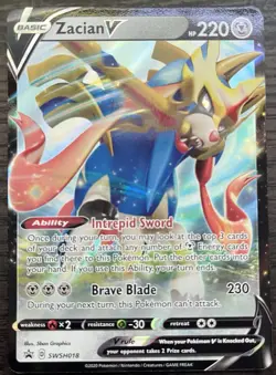 Zacian V SWSH018 Pokemon TCG Sword & Shield Promo Cards Holo MINT - Image 1