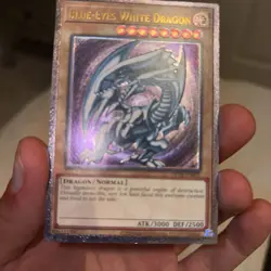 Yugioh OP28-EN001 Blue-Eyes White Dragon Ultimate Rare Euro wow look - Image 2
