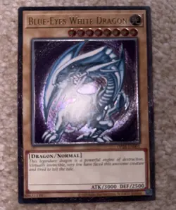 Yugioh OP28-EN001 Blue-Eyes White Dragon Ultimate Rare Euro wow look - Image 1