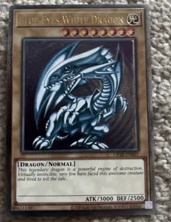 Yugioh OP28-EN001 Blue-Eyes White Dragon Ultimate Rare Euro wow look - Image 3