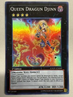 Yugioh Queen Dragun Djinn GAOV-EN049 Galactic Overlord 1st Edition Super Rare. - Image 1