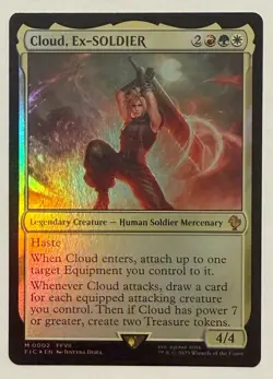 Cloud, Ex-SOLDIER Foil - Mythic - Commander: Final Fantasy MTG - Image 1