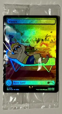 MTG Fallout Secret Lair (SLD 795) WASTES - RAINBOW FOIL - Rare - NM SEALED - Image 1