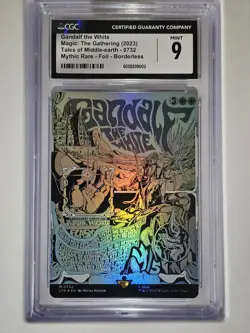 MTG CGC 9 UB: The Lord Of The Rings Gandalf the White (Borderless Foil) M 732 - Image 1