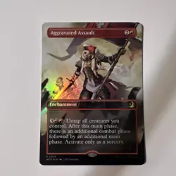 Aggravated Assault (Anime Borderless) Wilds of Eldraine: Enchanting Tales Foil - Image 1