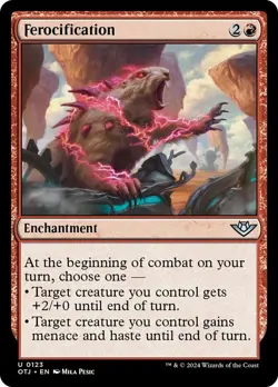 Ferocification Light Play, English Magic the Gathering MTG Outlaws of Thunder Ju - Image 1