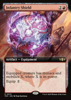 Infantry Shield - Extended Art Light Play, English Magic the Gathering MTG Comma - Image 1