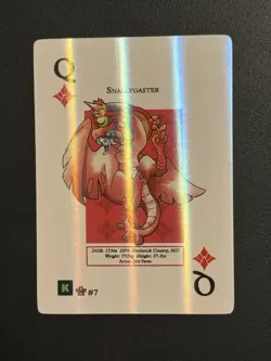 MetaZoo Faded Spade WPT Snallygaster #7 Holo Cryptid Nation Poker Playing Card - Image 1