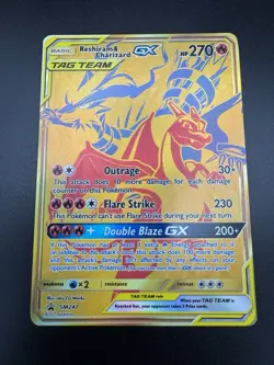 Pokemon TCG Reshiram & Charizard GX Sun & Moon SM247 Holo Promo Card - Image 3