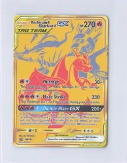 Pokemon TCG Reshiram & Charizard GX Sun & Moon SM247 Holo Promo Card - Image 1