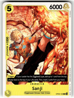 One Piece Emperors in the New World Card OP9-105 C Sanji - Image 1