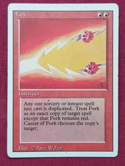 Magic The Gathering REVISED EDITION FORK red card MTG - Image 1