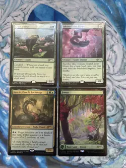 MTG 2025 Year Of The Snake Foil APAC Promo - NM - 4 Card Pack - Image 1