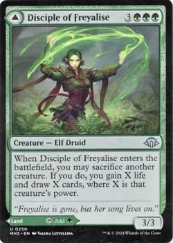 1x VLP/NM Disciple of Freyalise MTG MH3 SV Magic Card - Image 1
