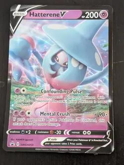 Pokemon TCG Hatterene V SWSH055 Promo Jumbo Card - Image 1