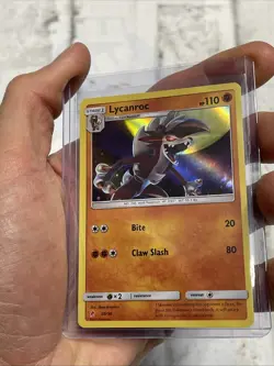 Pokemon Lycanroc 30/30 Holo Foil Sun & Moon Trainer Kit TCG Promo NM/MT Card - Image 1