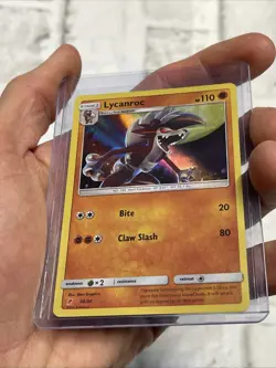 Pokemon Lycanroc 30/30 Holo Foil Sun & Moon Trainer Kit TCG Promo NM/MT Card - Image 2