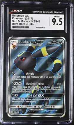 Pokemon Card - CGC 9.5 (PSA 10U) - Umbreon GX 142/149 Sun & Moon Holo Full Art - Image 1