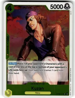 One Piece Emperors in the New World Card OP9-0101 Rare Foil Kuzan - Image 1