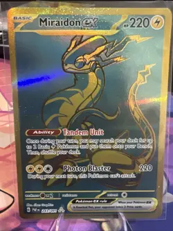 Pokemon TCG Miraidon EX Scarlet & Violet Paldean Fates Hyper Rare Card 243/091 - Image 1