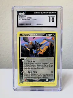 2003 Murkrow 47/100 EX Sandstorm Pokemon Card CGC 10 GEM MINT - Image 1