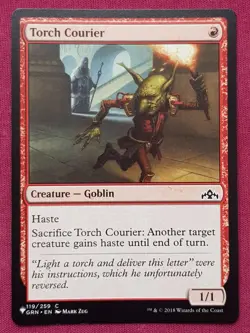 Magic The Gathering MYSTERY BOOSTER MB1 TORCH COURIER red card MTG - Image 1