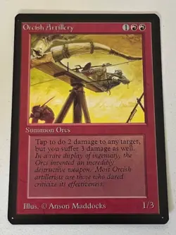 Magic the Gathering MTG Beta Orcish Artillery (Beta Bob) - Image 1