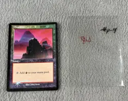 MTG Mountain 1999 Arena Promo FOIL 1x HP Heavily Played Magic The Gathering B - Image 1