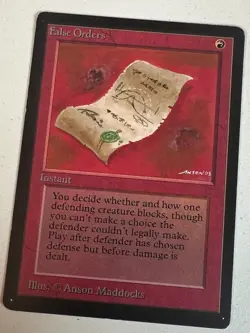 Magic the Gathering MTG Beta False Orders NM- (Beta Bob) - Image 1