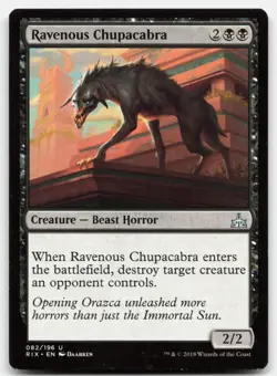 MTG Ravenous Chupacabra U Rivals of Ixalan 82 MP - Image 1