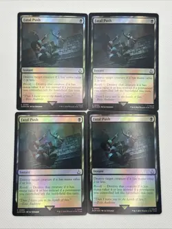 4x MTG - Fatal Push Universes Beyond: Assassin's Creed Foil NM Playset - Image 1