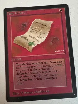 Magic the Gathering MTG Beta False Orders LP+ (Beta Bob) - Image 1