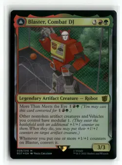 Blaster, Combat DJ 008 Foil Universes Beyond: Transformers BOT MTG Magic - Image 1
