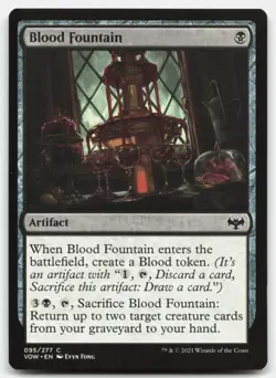 MTG Blood Fountain C Innistrad: Crimson Vow 95 LP - Image 1