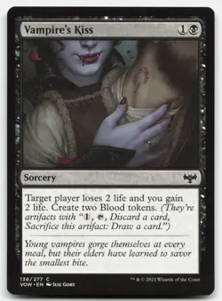 MTG Vampire's Kiss C Innistrad: Crimson Vow 136 LP - Image 1