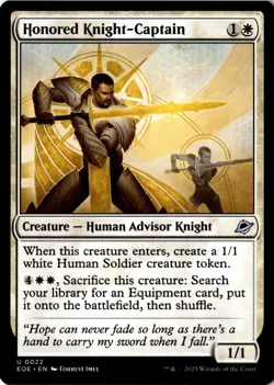 Honored Knight-Captain Non-Foil Edge of Eternities 22 NM MTG - Image 1