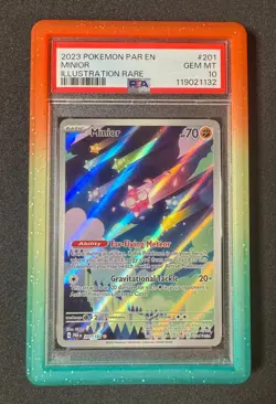 2023 POKEMON PAR EN-PARADOX RIFT ILLUSTRATION RARE #201 MINIOR PSA 10 - Image 1