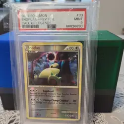 2011 POKEMON CALL OF LEGENDS SNORLAX #33 REVERSE FOIL PSA 9 - Image 1