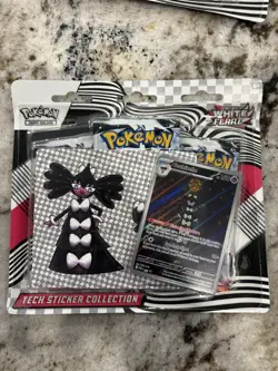 Pokemon White Flare Tech Sticker Collection SV10.5 - 3 WHITE FLARE Pack Blister - Image 4