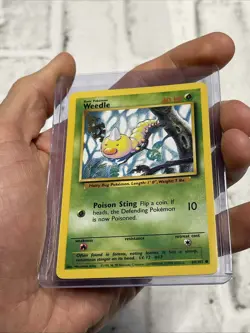 WOTC Weedle 69/102 Pokemon Base Set Unlimited NM/MT Vintage Vtg Never Played TCG - Image 2