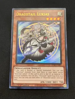 Dracotail Lukias (UR) JUSH-EN001 YuGiOh! Justice Hunters 1st Edition - Image 1