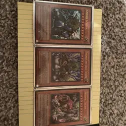 YUGIOH Great SPHINX Set Of 3 Full Ultra HOLOFOIL ANDRO THEINEN TELEIA EP1 VTG!! - Image 1