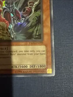 Yugioh Elemental HERO Necroshade YSDJ-EN000 Ultra Rare 1st Ed - LP - Image 5