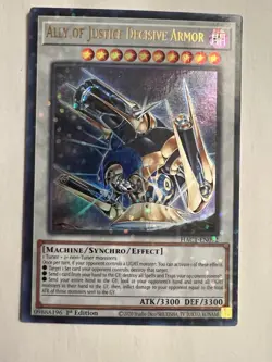 Ally Of Justice Decisive Armor HAC1-EN092 Ultra Rare Duel Terminal Yugioh Card - Image 1