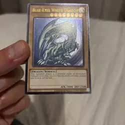 YUGIOH Blue-Eyes White Dragon OP28-EN001 Ultimate Rare NA Blue hue uk seller - Image 1