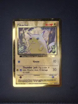 Pokemon Card - GOLD Pikachu 58/102 - 25th Celebrations UPC 2021 Base Set Metal - Image 1