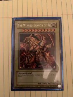 YuGiOh The Winged Dragon of Ra DOD-001 Secret Rare Holographic Yu-Gi-Oh! VTG! - Image 1
